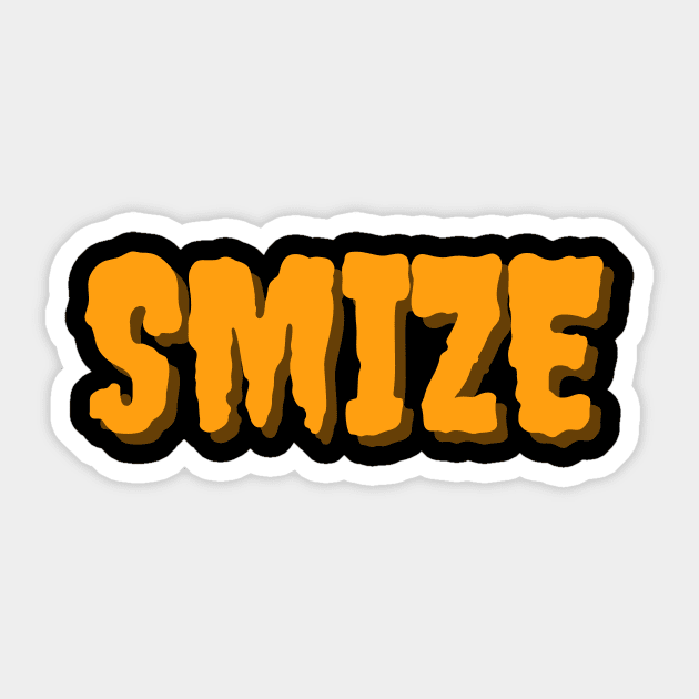 Orange Smize - Smiling with your eye Sticker by Just In Tee Shirts